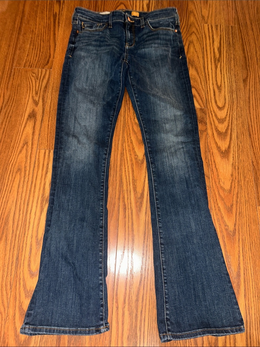 Anthropologie Pilcro Dark Was Mid Rise Bootcut Womens Jeans Sz 27 X 33